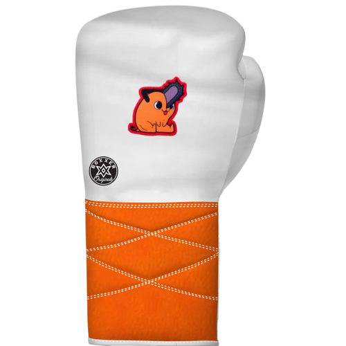 Impact Pro X lace-up boxing gloves with a flat wrist and cross-stitch detailing in a custom colourway.